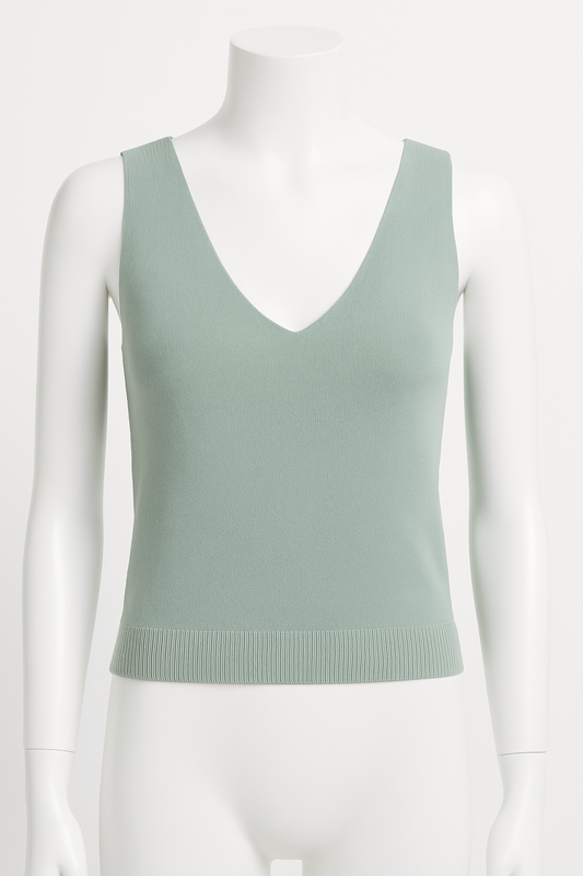 Top de Punto Verde Claro sin Mangas para Mujer | Ideal Verano | Tus Prendas