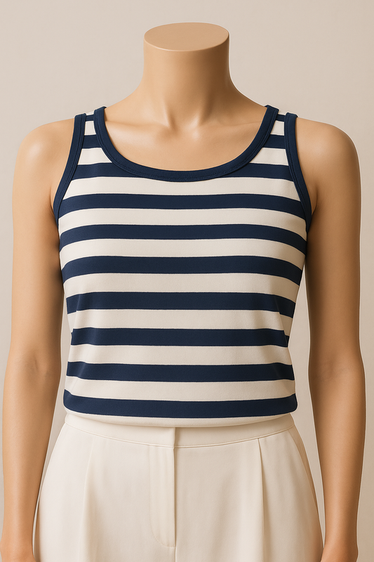 camiseta, rayas marineras, tirantes, básica verano, ropa cómoda, navy style, Tus Prendas, Arganda del Rey